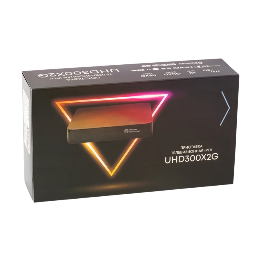 Приставка Vermax UHD300X2G в упаковке
